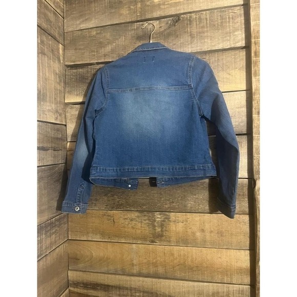 The Childrens Place Girls Denim Jacket Blue Size 14 XLTG Wash Button Front - Picture 4 of 7
